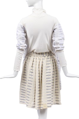 Lot 9 - A Westwood/McLaren striped cotton dress and culottes, 'Savage' collection, Spring-Summer 1982