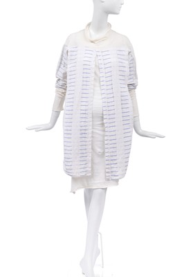 Lot 9 - A Westwood/McLaren striped cotton dress and culottes, 'Savage' collection, Spring-Summer 1982