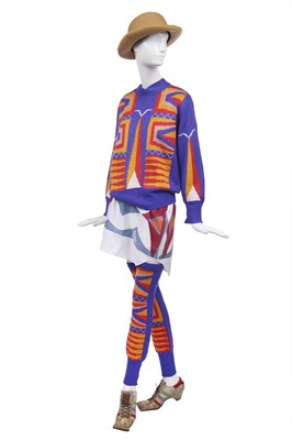 Lot 11 - A Westwood/ McLaren collection ensemble, 'Savage' collection, Spring-Summer, 1982