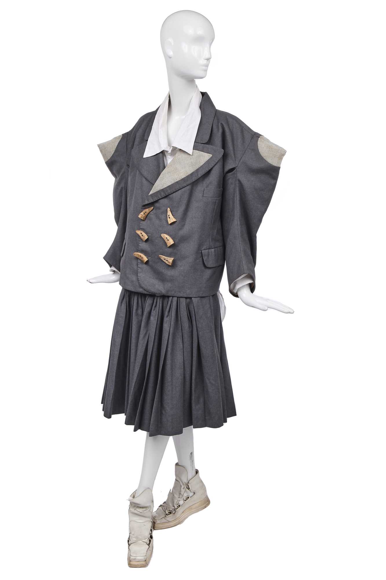 Lot 17 - A Westwood/McLaren ensemble, worn by Lauren Hutton, 'Witches' collection, Autumn-Winter, 1983-84