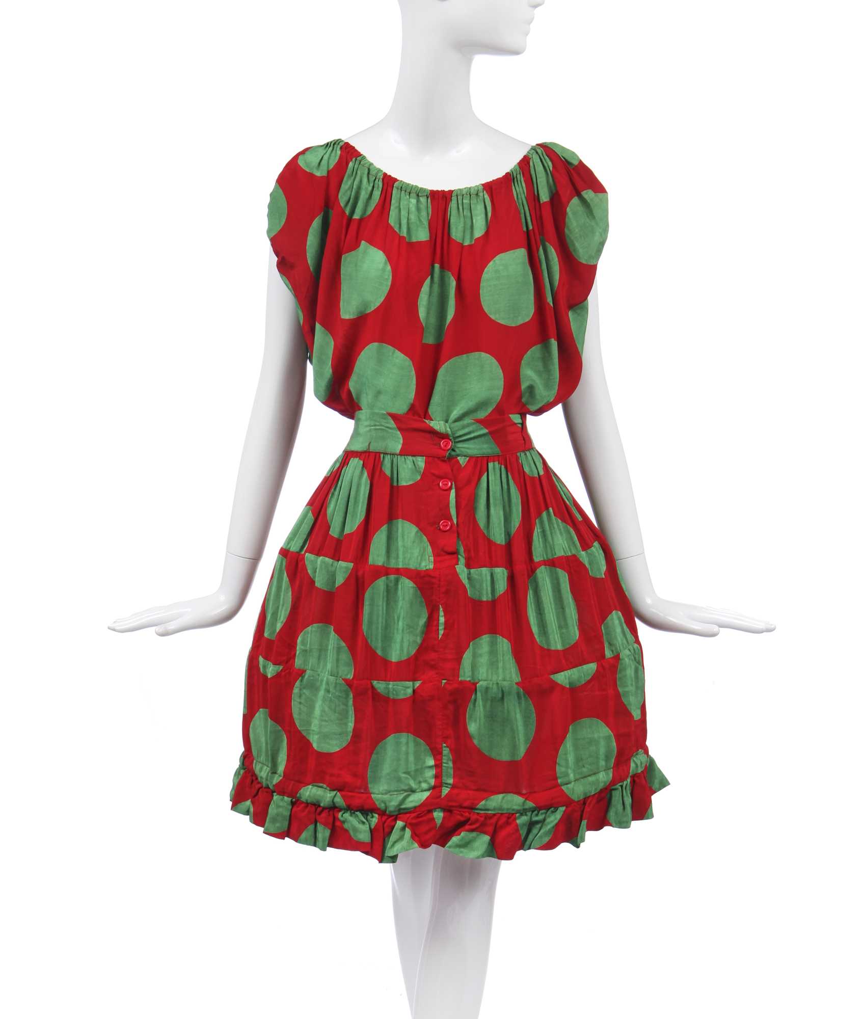 Lot 24 - A Vivienne Westwood giant polka-dot ensemble, 'Mini-Crini', Spring-Summer, 1986