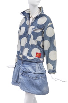 Lot 25 - A Vivienne Westwood  complete denim ensemble, 'Mini-Crini', Spring-Summer, 1986