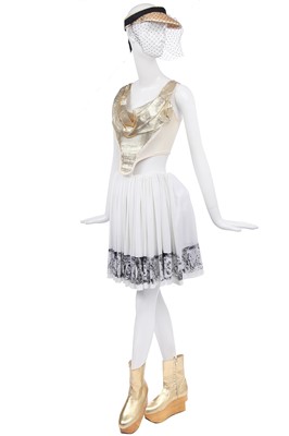Lot 32 - A Vivienne Westwood complete gold and white ensemble, 'Britain Must Go Pagan', Spring-Summer, 1988