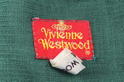 Lot 28 - A complete green gazar Centaurella ensemble, 'Britain Must Go Pagan', Spring-Summer, 1988