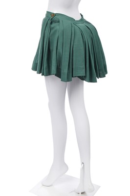 Lot 28 - A complete green gazar Centaurella ensemble, 'Britain Must Go Pagan', Spring-Summer, 1988