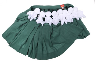 Lot 28 - A complete green gazar Centaurella ensemble, 'Britain Must Go Pagan', Spring-Summer, 1988