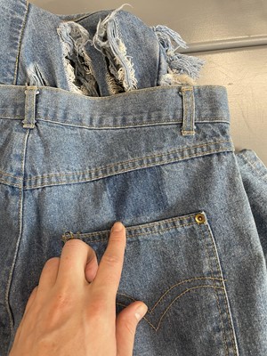 Lot 37 - A Vivienne Westwood men's denim ensemble, 'Cut and Slash', Spring-Summer, 1991