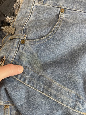 Lot 37 - A Vivienne Westwood men's denim ensemble, 'Cut and Slash', Spring-Summer, 1991