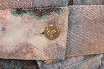 Lot 48 - A Vivienne Westwood printed denim trouser suit, 'Dressing Up' collection, Autumn-Winter, 1991-92