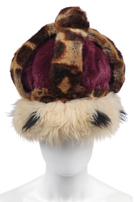 Lot 52 - A Vivienne Westwood faux fur crown, probably a show-piece, 'Always on Camera' Autumn-Winter, 1992-93