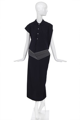 Lot 146 - A Junya Watanabe/Comme des Garçons navy wool dress, Spring-Summer 1999
