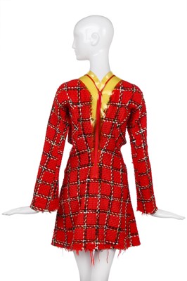 Lot 141 - A Junya Watanabe/Comme des Garçons windowpane check tweed dress, Autumn-Winter 2001-02