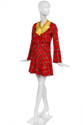 Lot 141 - A Junya Watanabe/Comme des Garçons windowpane check tweed dress, Autumn-Winter 2001-02