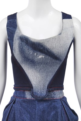 Lot 62 - A Vivienne Westwood 'Always on Camera' denim 'Marlene' corset ensemble, Autumn-Winter, 1992-93