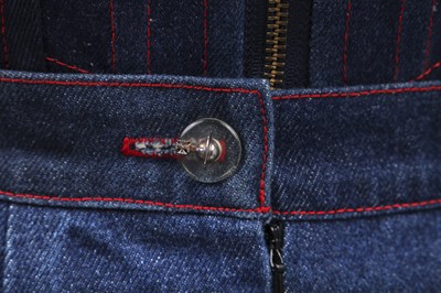 Lot 62 - A Vivienne Westwood 'Always on Camera' denim 'Marlene' corset ensemble, Autumn-Winter, 1992-93