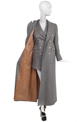 Lot 64 - A Vivienne Westwood complete grey flannel ensemble, 'Anglomania' collection, Autumn-Winter, 1993-94