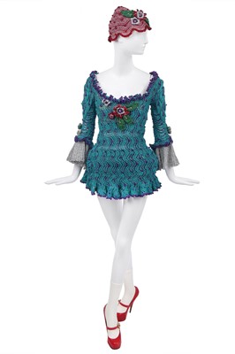 Lot 67 - A fine complete crochet corset dress ensemble, 'On Liberty' collection, Autumn-Winter, 1994-95