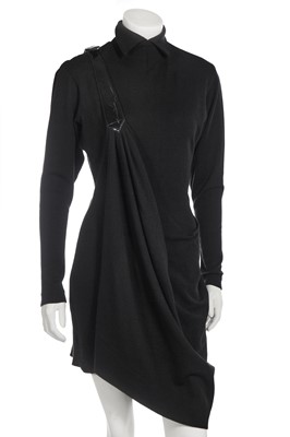 Lot 257 - An Azzedine Alaia black wool jersey dress, 1980s