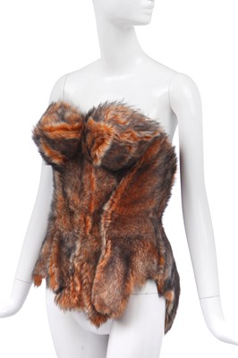 Lot 69 - A rare Vivienne Westwood faux-fur corset, Vive La Cocotte' collection, Autumn-Winter 1995-96