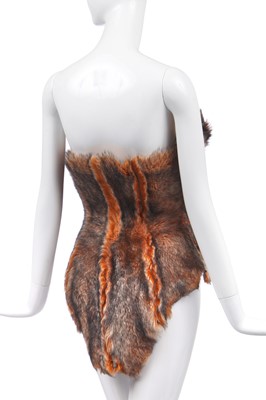 Lot 69 - A rare Vivienne Westwood faux-fur corset, Vive La Cocotte' collection, Autumn-Winter 1995-96