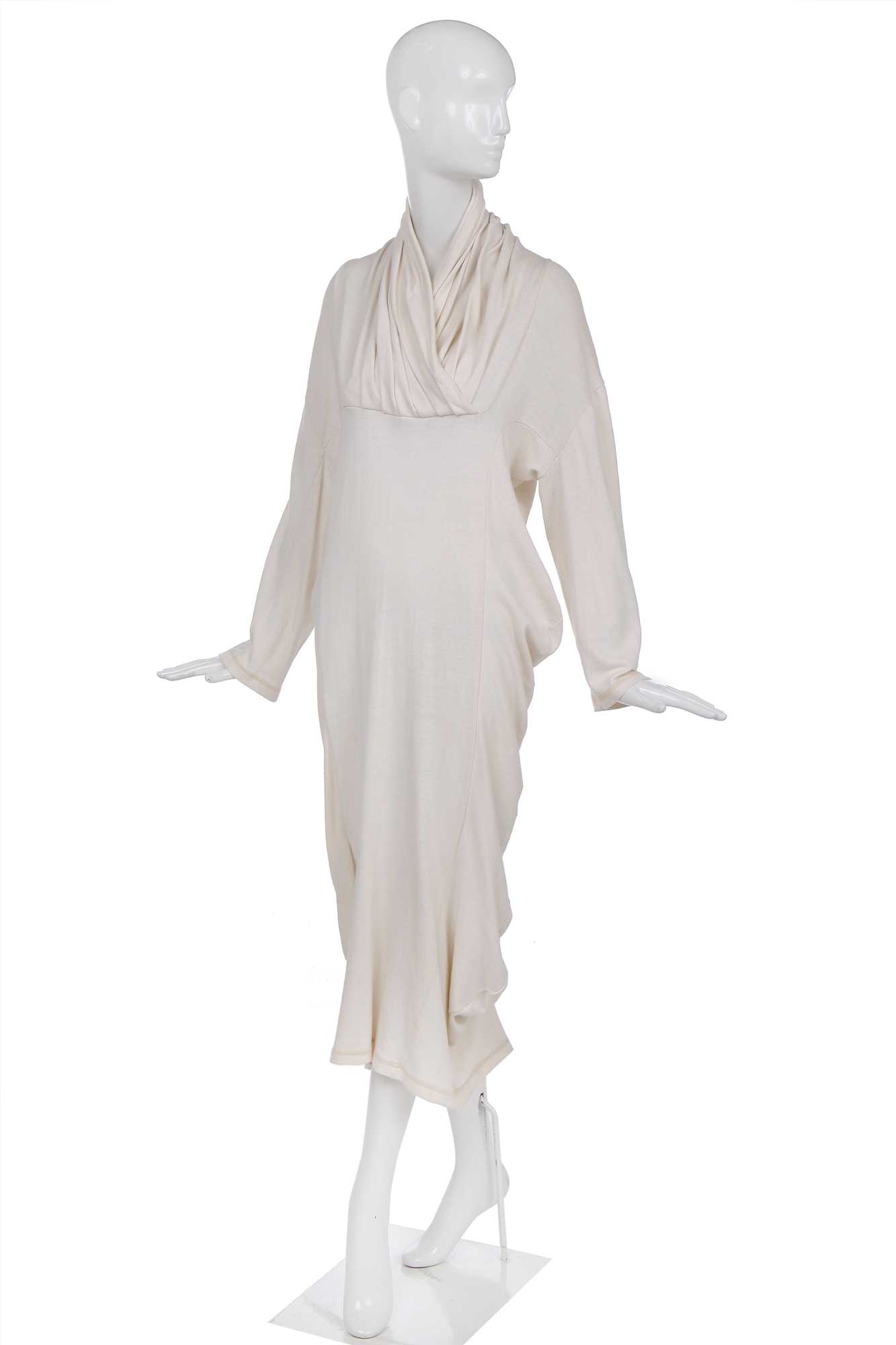 Lot 127 - A John Flett cotton jersey 'pouch' dress, circa 1984