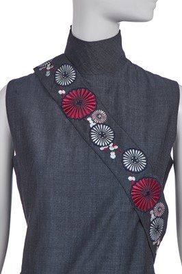 Lot 133 - An Alexander McQueen steel-grey wool dress, 'Voss' collection, Spring/Summer 2001