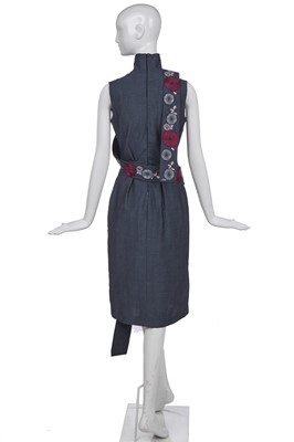 Lot 133 - An Alexander McQueen steel-grey wool dress, 'Voss' collection, Spring/Summer 2001