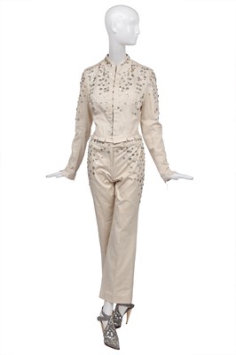 Lot 131 - An Alexander McQueen ivory jersey ensemble, 'Irere' collection, Spring-Summer 2003