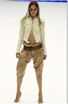 Lot 131 - An Alexander McQueen ivory jersey ensemble, 'Irere' collection, Spring-Summer 2003