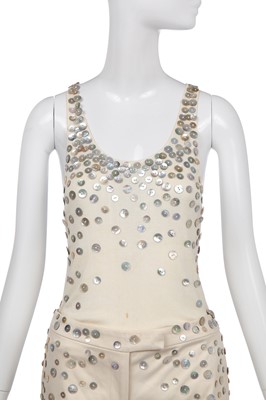 Lot 131 - An Alexander McQueen ivory jersey ensemble, 'Irere' collection, Spring-Summer 2003
