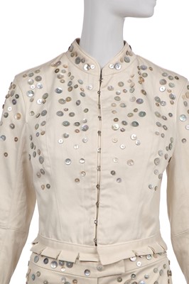 Lot 131 - An Alexander McQueen ivory jersey ensemble, 'Irere' collection, Spring-Summer 2003