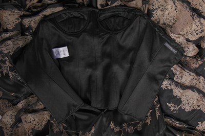 Lot 132 - An Alexander McQueen black and ivory jacquard satin gown, 'Sarabande' collection, Spring-Summer 2007