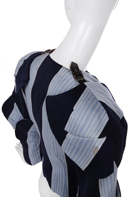 Lot 34 - A Vivienne Westwood striped wool Armour waistcoat/jacket 'Time Machine' collection, Autumn-Winter 1988-89