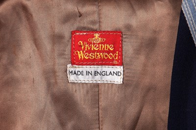 Lot 34 - A Vivienne Westwood striped wool Armour waistcoat/jacket 'Time Machine' collection, Autumn-Winter 1988-89