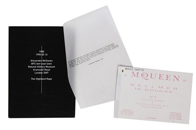 Lot 78 - An Alexander McQueen runway invitation for the 'Highland Rape' collection, Autumn-Winter 1995-96