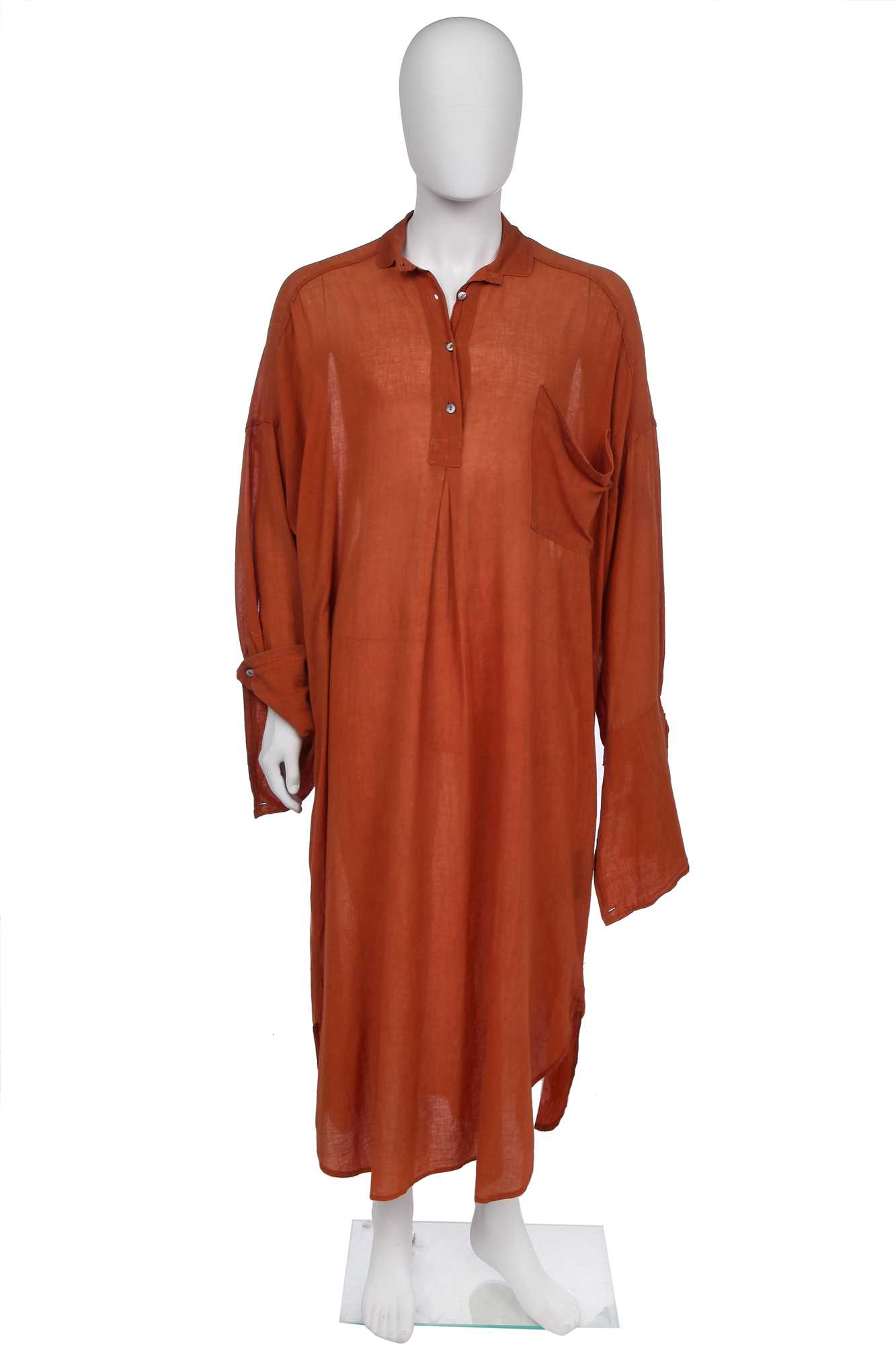 Lot 78 - A rare John Galliano muslin robe, 'Afghanistan Repudiates Western Ideals', Spring-Summer, 1985