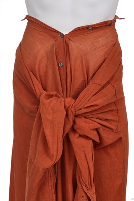 Lot 78 - A rare John Galliano muslin robe, 'Afghanistan Repudiates Western Ideals', Spring-Summer, 1985