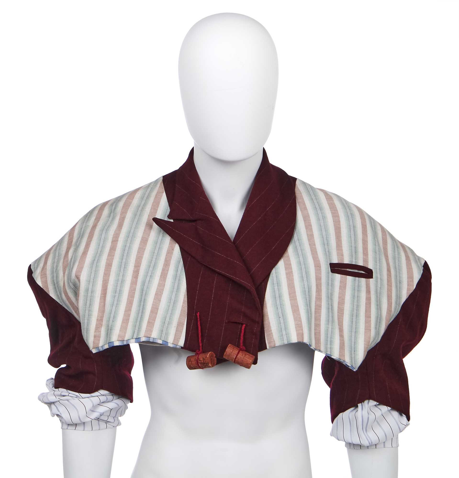 Lot 80 - A rare John Galliano spencer jacket, 'The Ludic Game', Autumn-Winter, 1985-86
