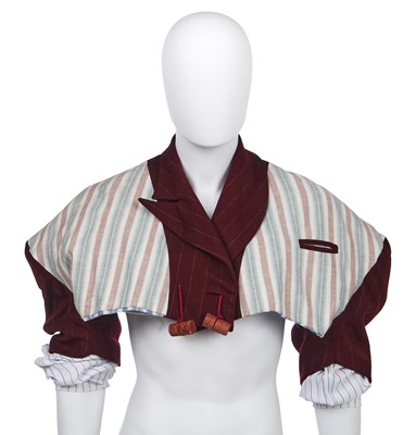 Lot 80 - A rare John Galliano spencer jacket, 'The Ludic Game', Autumn-Winter, 1985-86