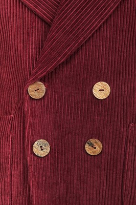 Lot 83 - A rare John Galliano jumbo cord ensemble, 'The Ludic Game' collection, Autumn-Winter, 1985-86