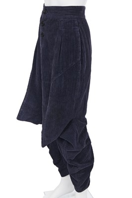 Lot 83 - A rare John Galliano jumbo cord ensemble, 'The Ludic Game' collection, Autumn-Winter, 1985-86