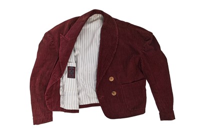 Lot 83 - A rare John Galliano jumbo cord ensemble, 'The Ludic Game' collection, Autumn-Winter, 1985-86