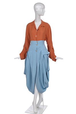 Lot 94 - A John Galliano viscose ensemble, Spring-Summer, 1987