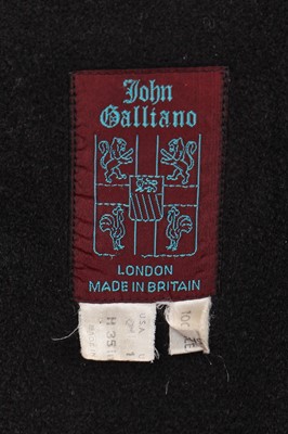 Lot 102 - A John Galliano black wool 'Barrel' coat, 'The Rose', collection, Autumn-Winter, 1987-88