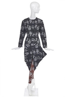 Lot 97 - A John Galliano printed cotton jersey dress, 'The Rose' collection, Autumn-Winter 1987-88