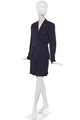 Lot 103 - A John Galliano navy suit ensemble, 'Blanche DuBois' collection, Spring-Summer, 1988