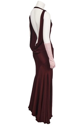 Lot 106 - A John Galliano complete bias-cut evening gown look, 'Hairclips' collection, Autumn-Winter, 1988-89