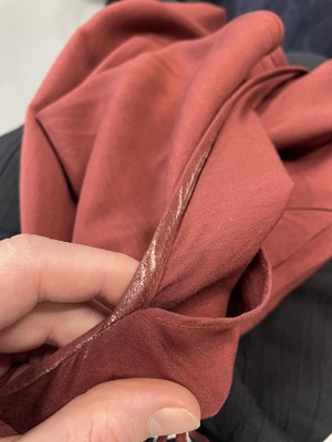 Lot 107 - A John Galliano chestnut viscose evening gown, 'Charles James' collection, Spring-Summer 1989