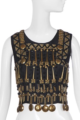 Lot 313 - A Gianni Versace black embellished ensemble, Spring-Summer 1990
