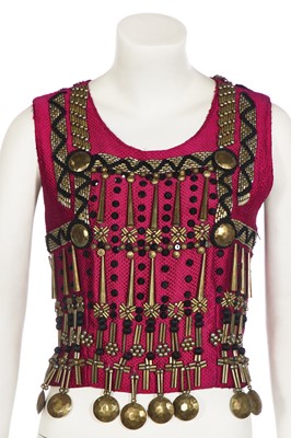 Lot 144 - A Gianni Versace embellished pink silk vest, Spring-Summer 1990